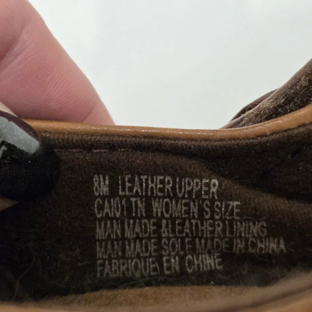 Cobb Hill Mary Jane‎ Heels Womens 8M Tan Leather Ruched Office Career Academia